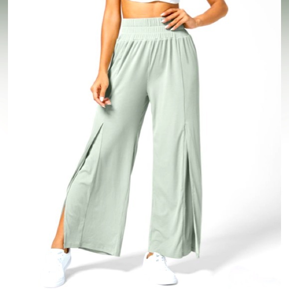HALARA Pants - HALARA - High Waisted Split Wide Leg Yoga Pants